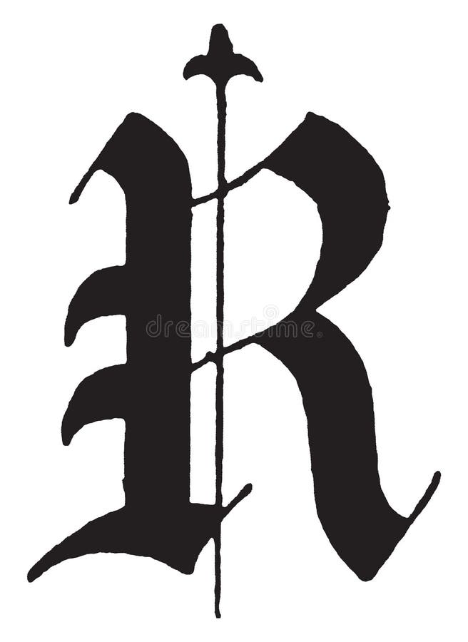 old english lettering clipart