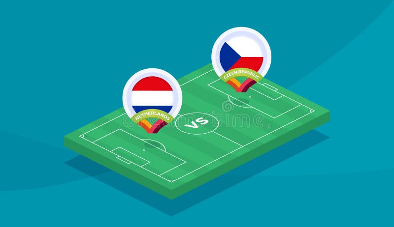 Países Baixos Vs República Checa Ronda De 16 Campeonatos Europeus De  Futebol 2020. Futebol 2020 Ilustração do Vetor - Ilustração de esporte,  objetivo: 222001786