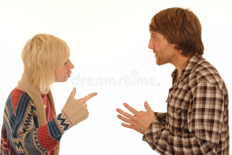 Paar dat argument heeft stock foto Paar dat argument heeft stock foto