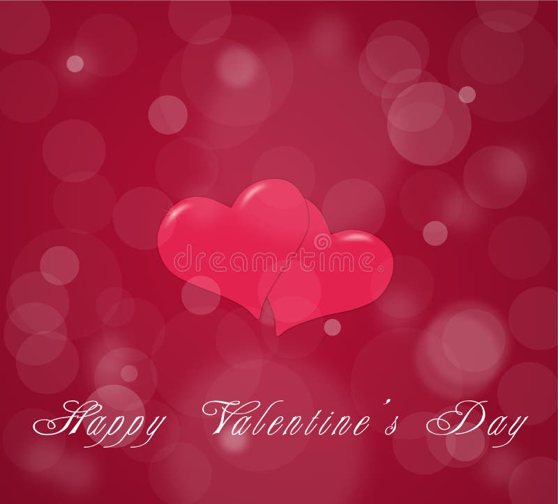 Paar van harten op de violette rode achtergrond vector illustratie