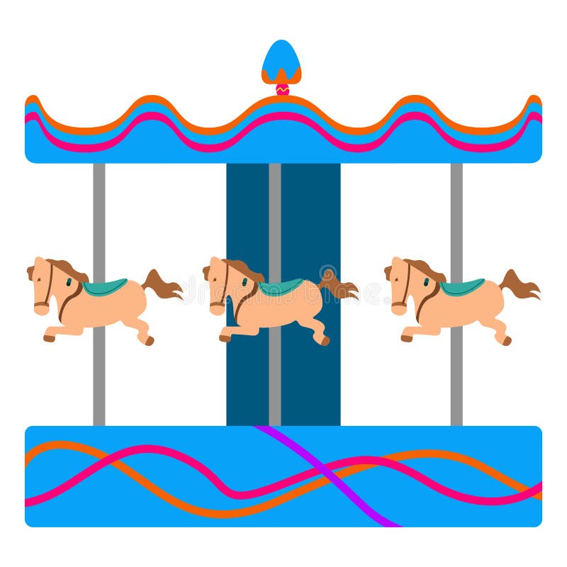 Paardcarrousel vector illustratie Paardcarrousel vector illustratie