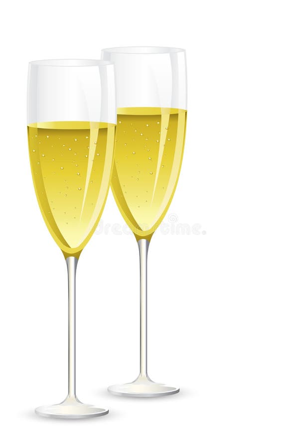Paare Champagne-Glas stock abbildung