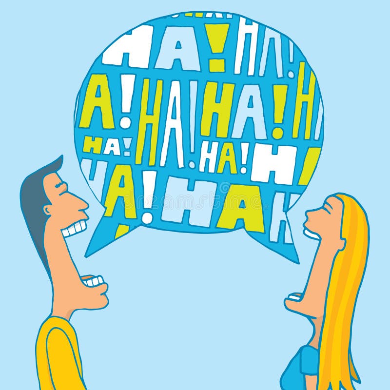 Paare, die ein Lachen teilen vektor abbildung