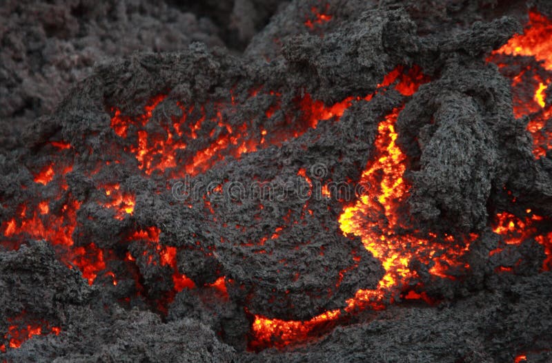 Pacaya spływowy rozjarzony lawowy wulkan