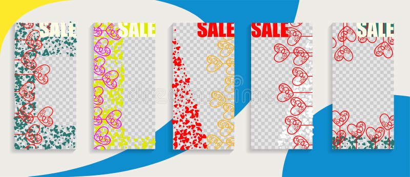 Pacchetto editabile del modello di storia del instagram con i cuori carte da parati sociali di storie di media illustrazione vettoriale Pacchetto editabile del modello di storia del instagram con i cuori carte da parati sociali di storie di media illustrazione vettoriale