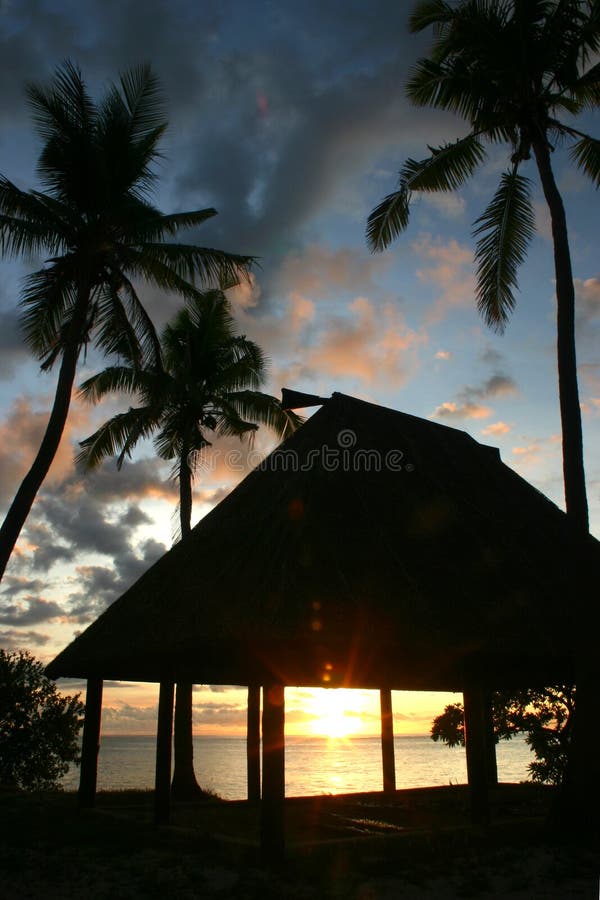 Pacific Hut Sunset Picture. Image 1371505