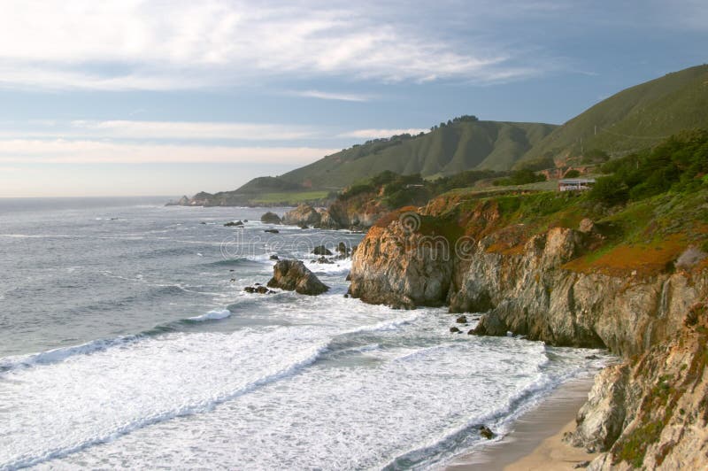 Pacific ocean coast near Big Sur