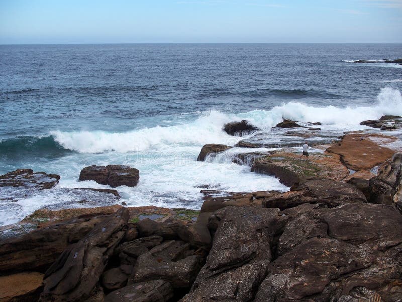 Pacific Ocean Waves on Rocks