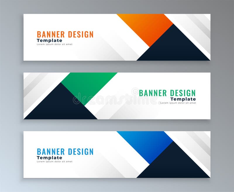 Pack of abstract website header background for presentation backdrop royalty free illustration