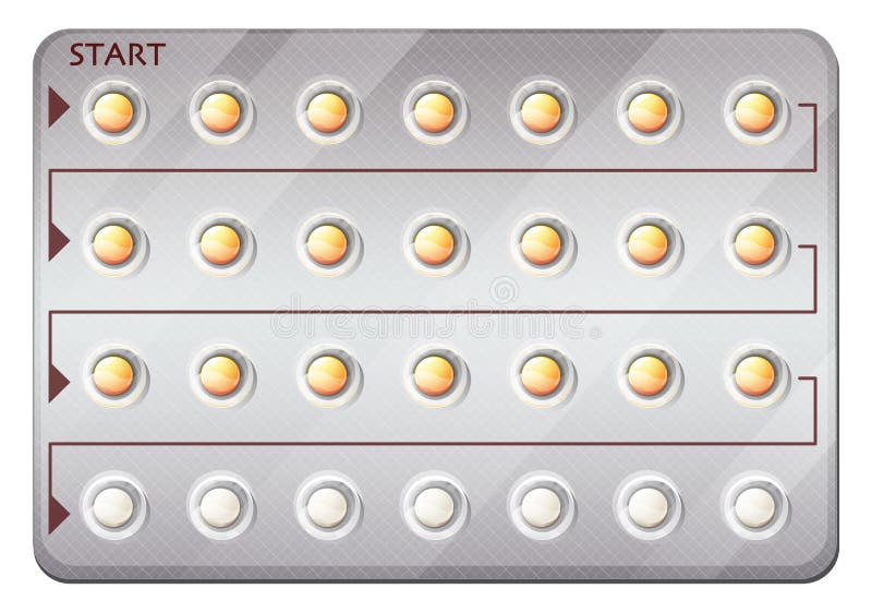 A Pack of Birth Control Pills Stock Vector Illustration of estrogen, orally 38628696