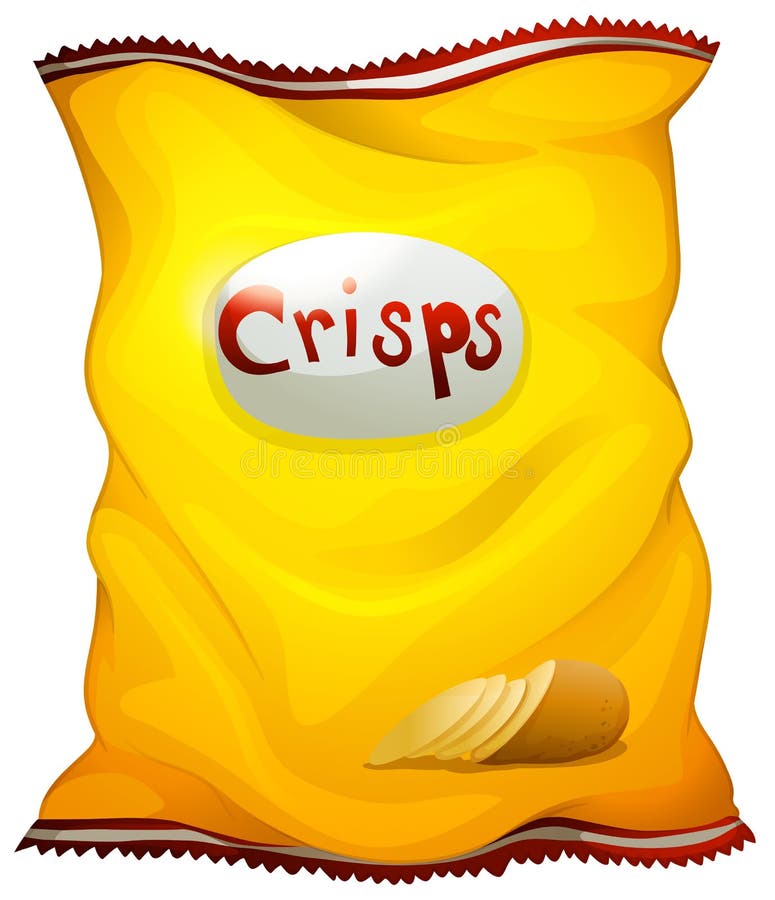 A pack of crisps stock vector. Illustration of chips 41704951