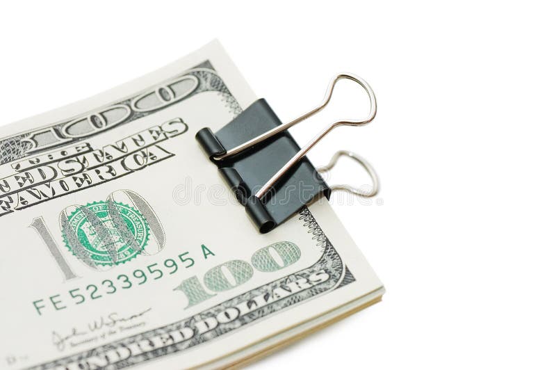 Pack dollars isolated on white background royalty free stock image