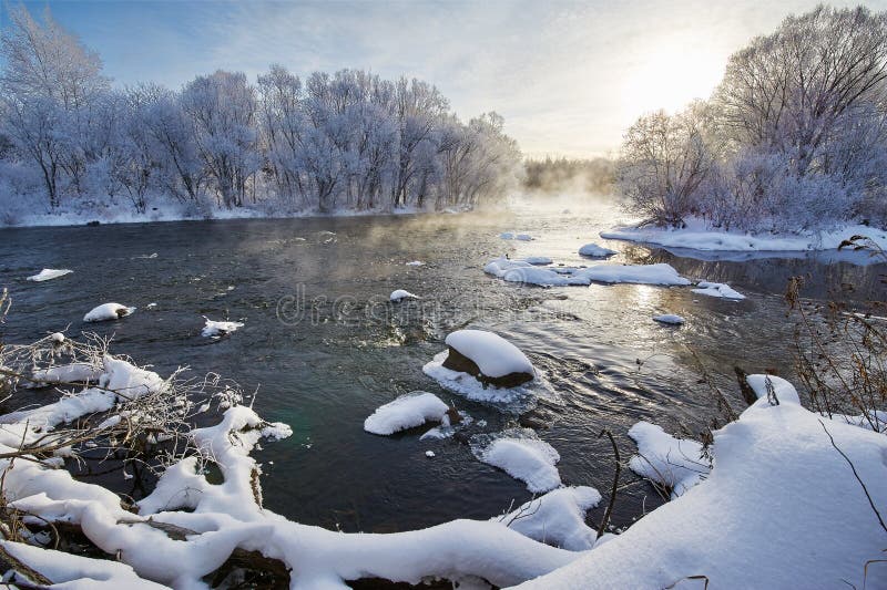 The pack ice and soft rime