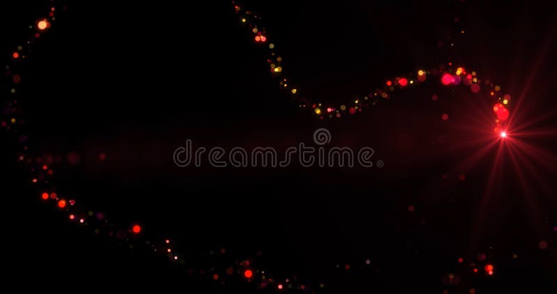 Pack of 3 loopable fairy dust light trail moving on black overlay asset. royalty free stock image