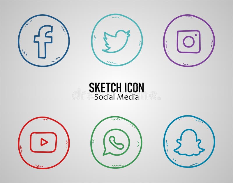 Web Sketch Social Media Badges | Graffletopia