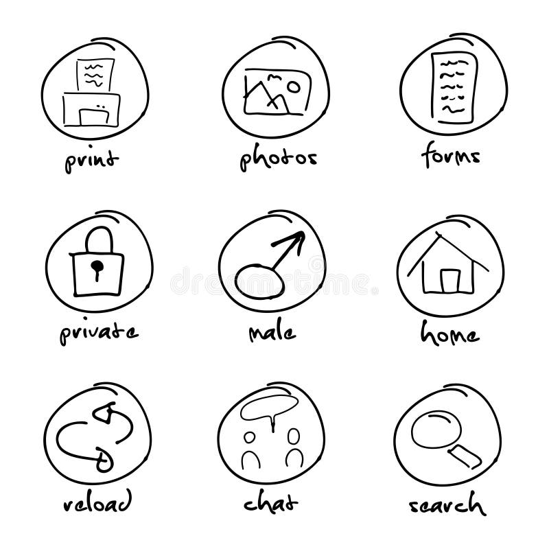 Pack of vector button stock illustration