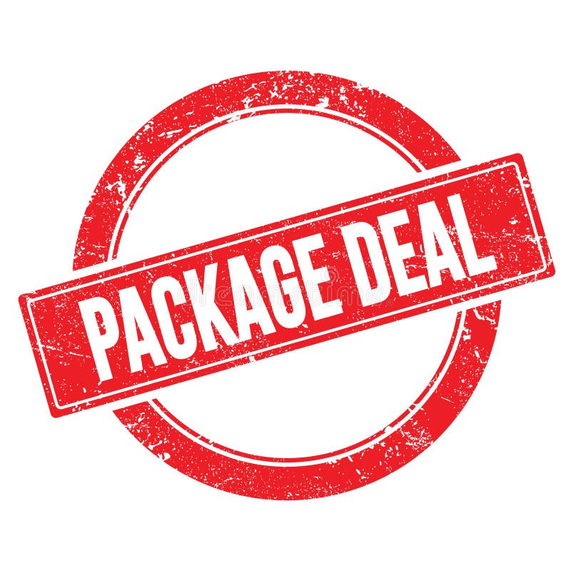 Package Deal Text Written On Red Grungy Round Stamp Stock Illustration Illustration Of Grungy 