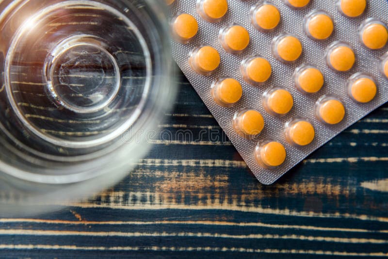 A Package of Orange Tablets Stock Image Image of pharmacy, healthcare 182813029