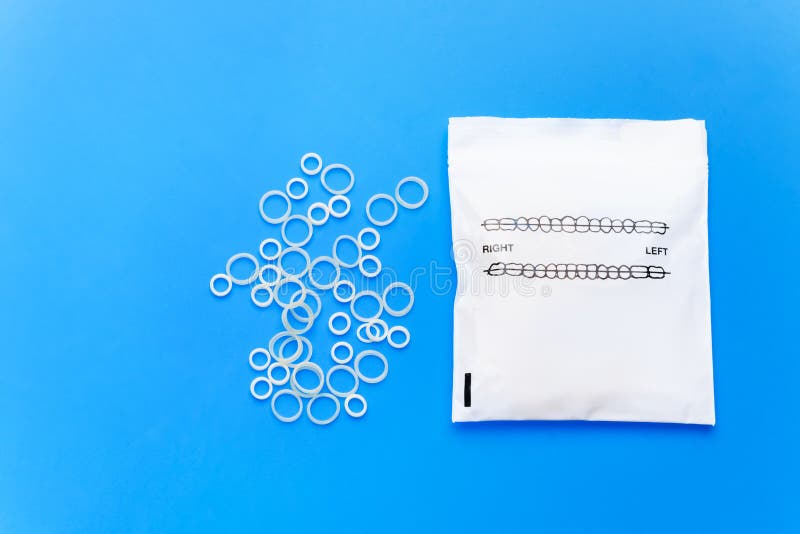 Package with Orthodontic Rings for Braces Stock Image Image of