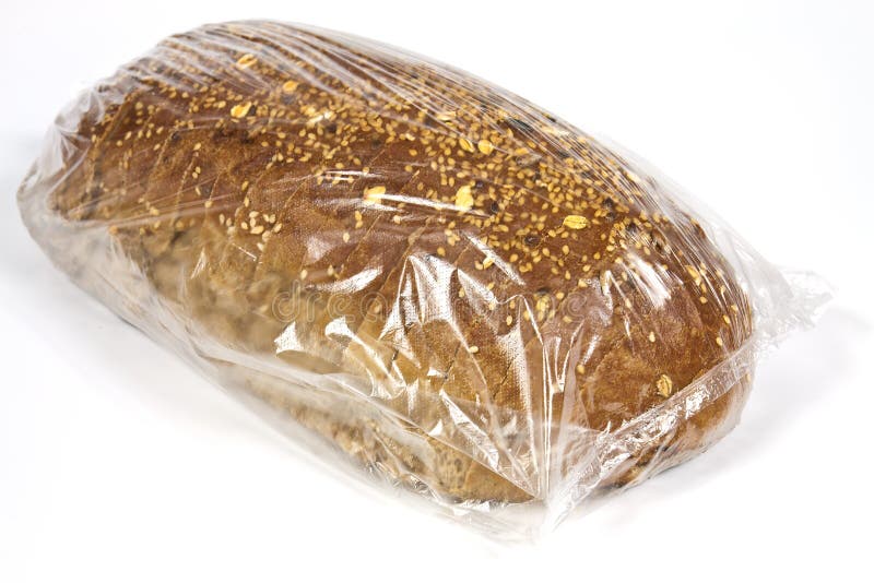 Packaged in plastic bread stock image. Image of meal 46540343