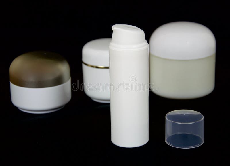 Packaging Of Cosmetic Jars For Empty Creams Stock Photo - Image of ...