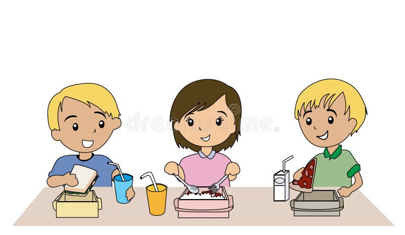 kids eating snack clip art