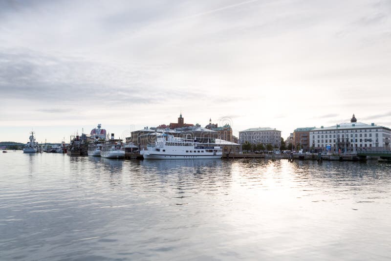 Packhuskajen in Gothenburg, Zweden stock afbeeldingen Packhuskajen in Gothenburg, Zweden stock afbeeldingen