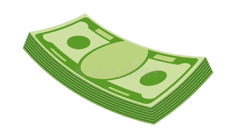 Packs of Paper Money. Bundle with Cash Bills Stock Vector - Illustration of  flat, abundance: 175981812