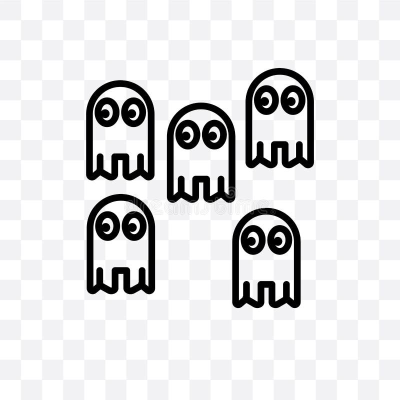 picture Pacman Icon Transparent pacman ghost vector linear icon
