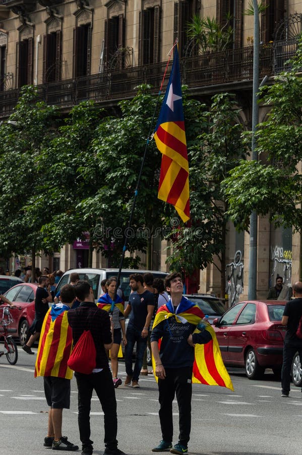 Pacyfik strajka protest, Barcelona zdjęcie stock Pacyfik strajka protest, Barcelona zdjęcie stock
