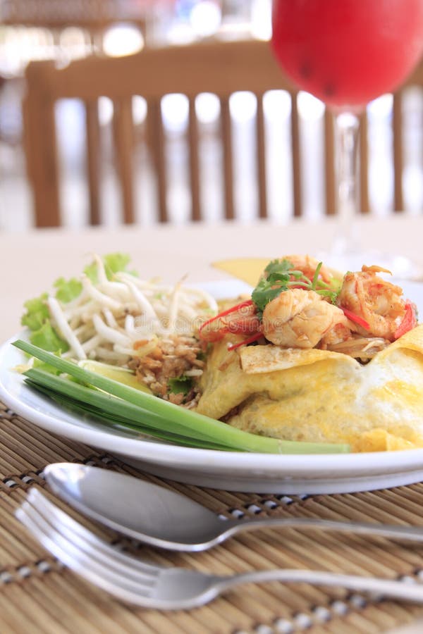 Pad Thai,Asian noodle fried with shrimp and egg