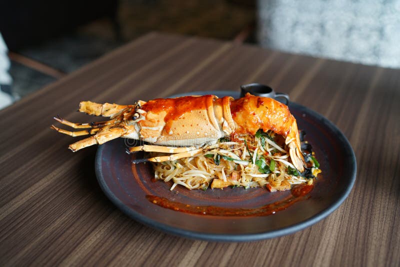 Pad Thai - Homemade Stir Fried Noodle with Lobster, Traditional Thai ...