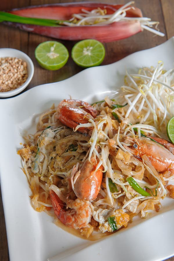 Pad Thai Noodle Stir Fry Noodles in Thai Food Style Healthy Concept