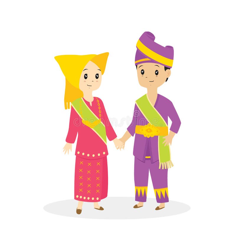 Padang Traditional Clothes Vector Stock Vector Illustration Of Flat