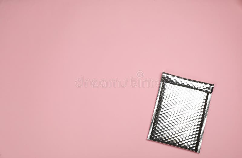 Pink Bubble Wrap Or Packing Material Stock Photo - Download Image