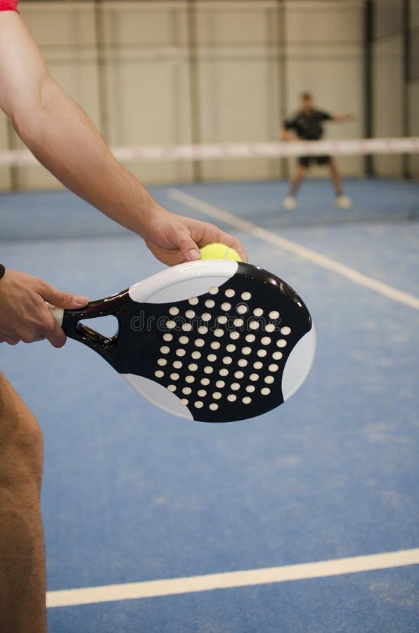 Paddle tennis copule stock photo. Image of position, length 35087070