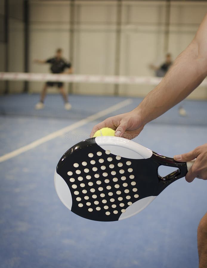 Paddle tennis player stock photo. Image of position, dark 35409244