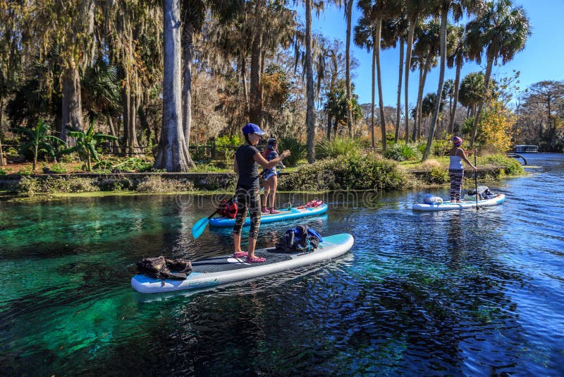 Paddleboarding at Ocala Florida`s Silver Springs