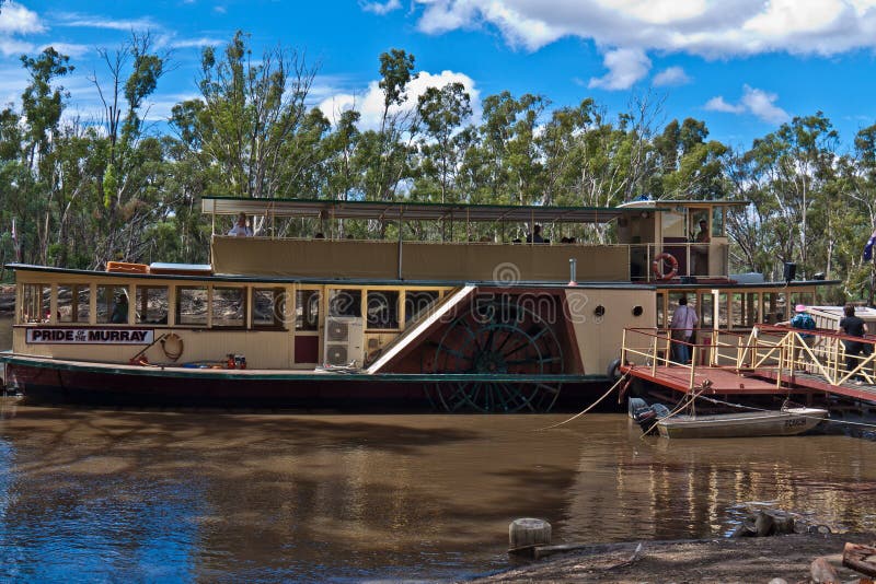 Paddle Steamer PEVENSEY, Port of Echuca, Victoria, Australia Editorial