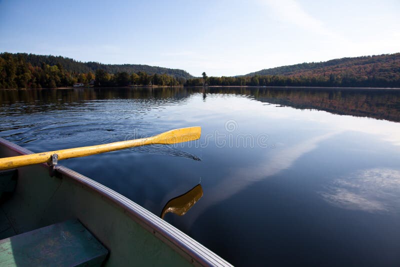 Paddling on the lake