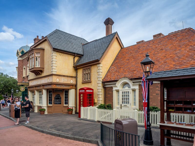 Padiglione britannico, vetrina del mondo, Epcot fotografia stock Padiglione britannico, vetrina del mondo, Epcot fotografia stock