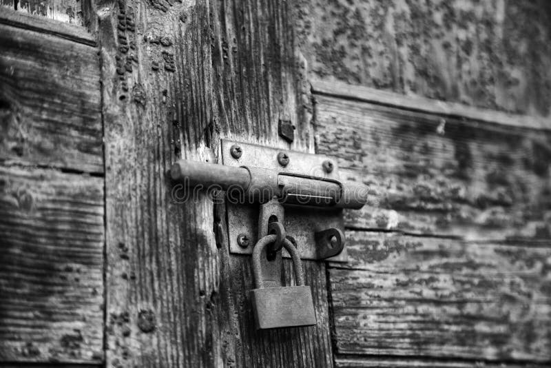 Padlock broken door stock photo. Image of object, corrosion 136997938