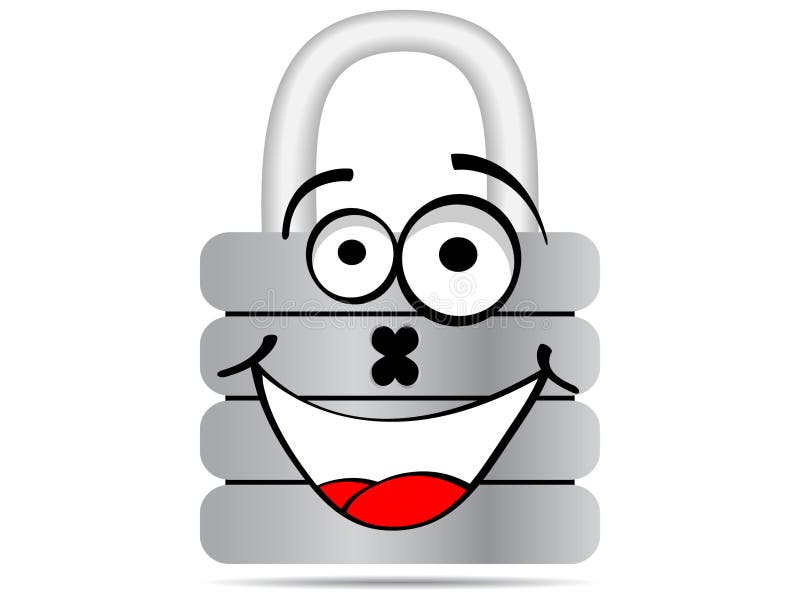 Padlock cartoon stock vector. Image of restriction, face - 12036521
