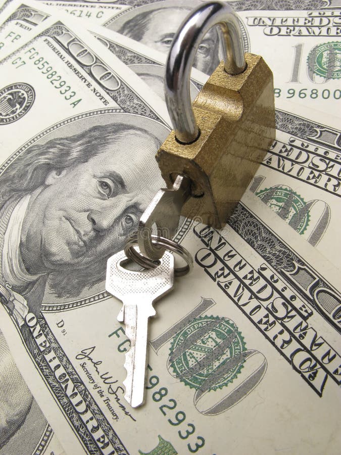 Padlock and dollar stock photo. Image of safekeeping, closed 4051600