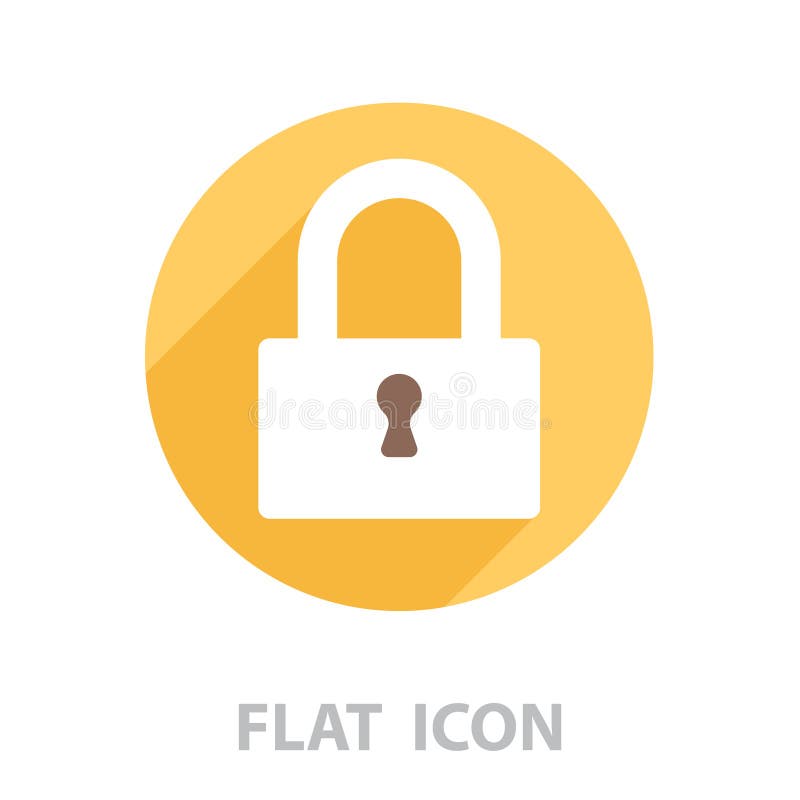 Padlock icon, vector illustration royalty free illustration