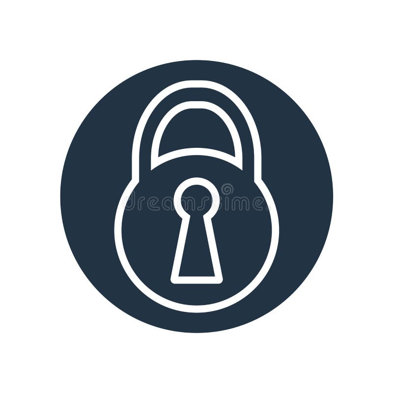 Padlock Icon Vector Isolated on White Background, Padlock Sign Stock