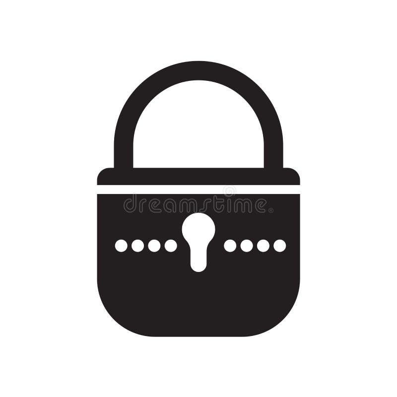 Padlock Icon Vector Isolated On White Background, Padlock Sign Stock Vector Illustration of