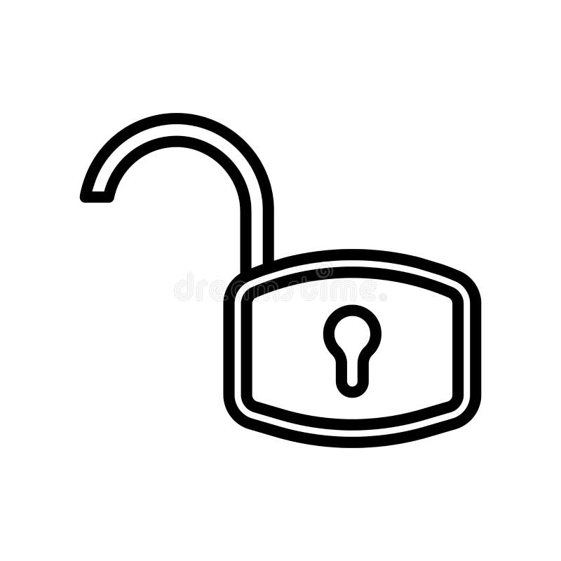 Padlock Icon Vector Isolated On White Background, Padlock Sign Stock Vector Illustration of
