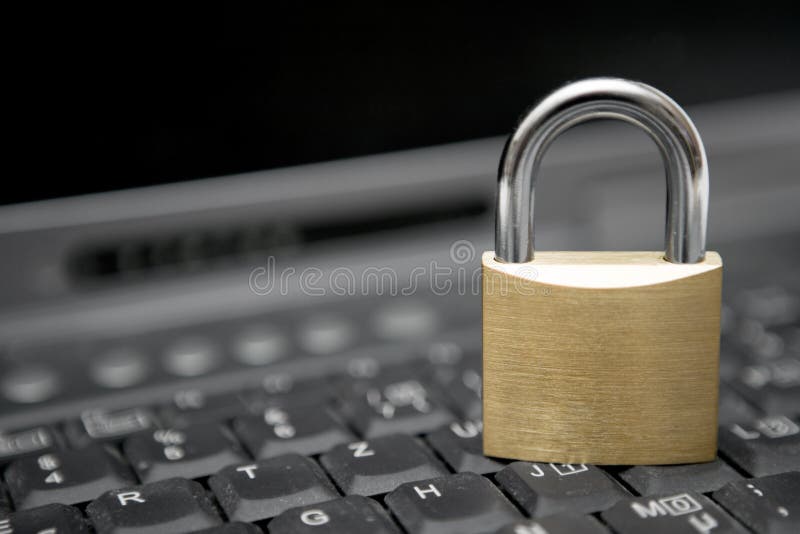 Padlock on Laptop