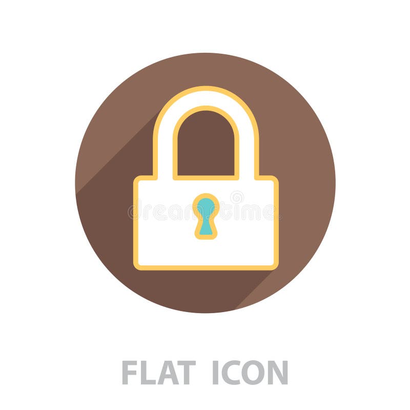 Padlock line icon, vector vector illustration